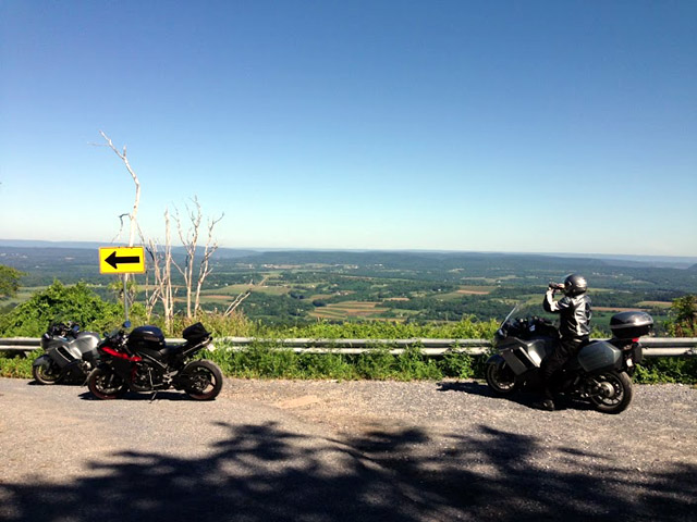 bikes at an overlook