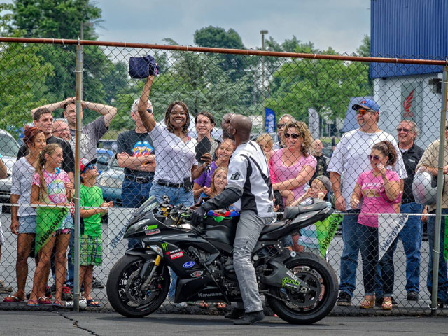 Jason Britton interacting with the crowd